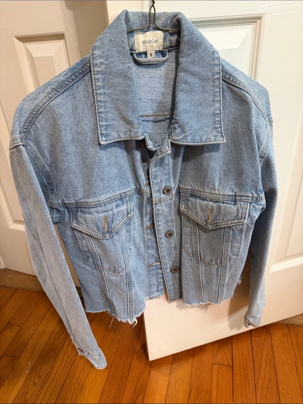 Wishlist Light Wash Denim Jacket in Pale Blue